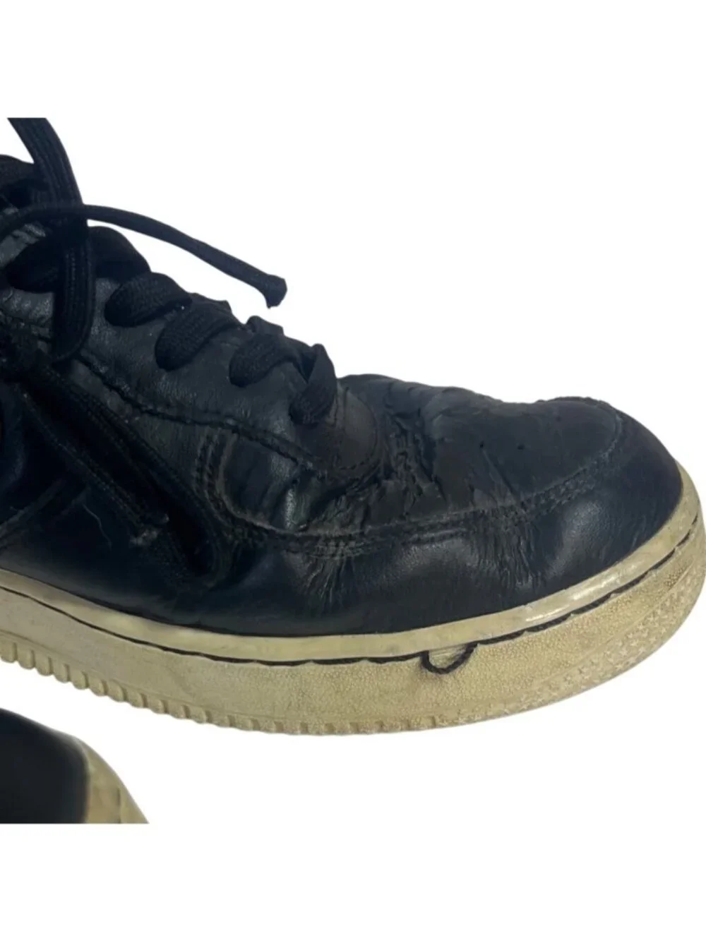 Nike Air Force 1 High Top Sneakers Black White Size 10.5 Pre-Owned